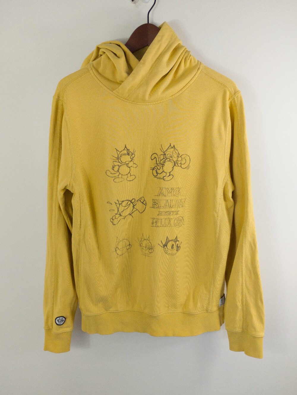 Scotch & Soda x Felix The Cat Amsterdams Blauw Meets Felix Hooded Sweatshirt M
